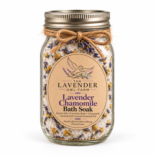 Lavender Bath Salts with Chamomile – 16 oz Epsom Salt Soak