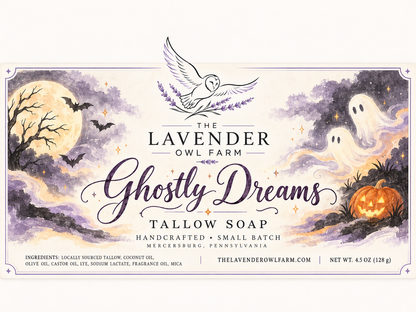 Ghostly Dreams Tallow Soap | Handmade Halloween Soap