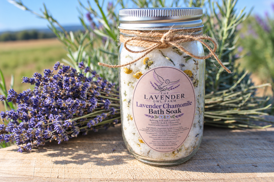 Lavender Bath Salts with Chamomile – 16 oz Epsom Salt Soak