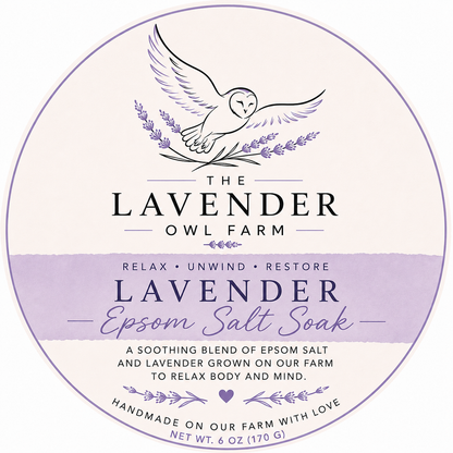 Lavender Epsom Salt Soak | Handcrafted Relaxing Bath Salt | 6 oz