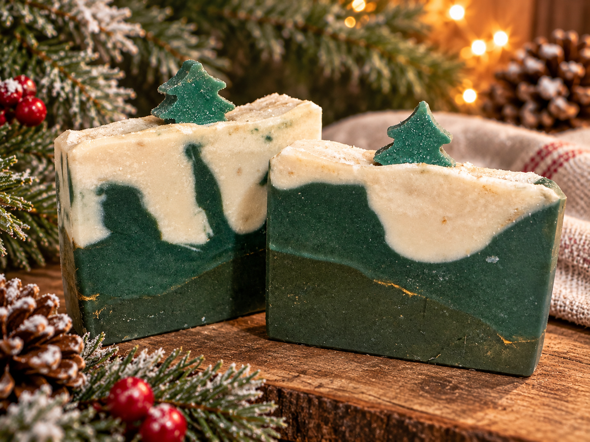 Nordic Christmas Soap | Evergreen Christmas Cold Process Soap