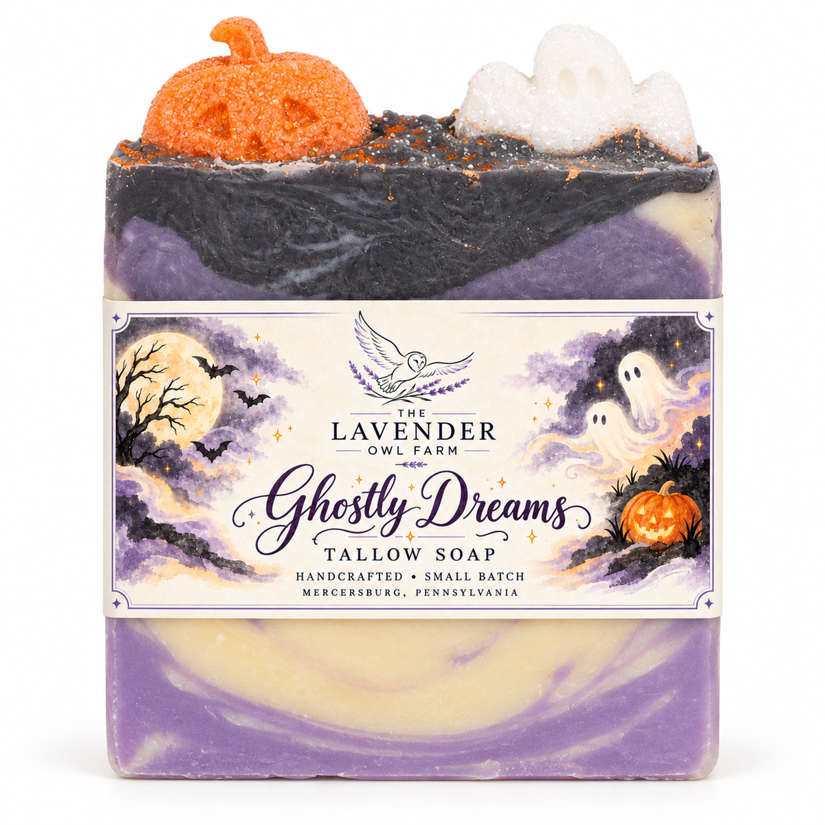 Ghostly Dreams Tallow Soap | Handmade Halloween Soap