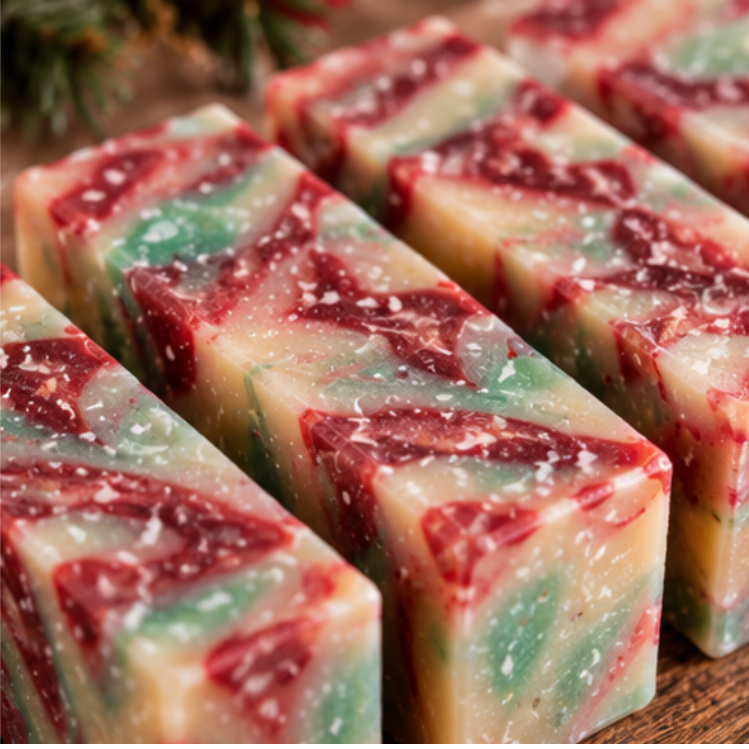 Snowy Christmas Handmade Soap | Festive Holiday Artisan Soap | Christmas Gift