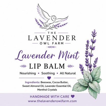 Lavender Mint Lip Balm | All Natural Beeswax Lip Balm