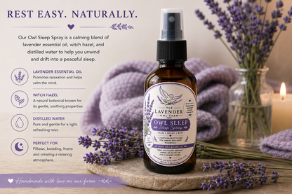 Lavender Sleep Spray | Pillow, Linen & Room Mist | Handmade on Our Pennsylvania Farm