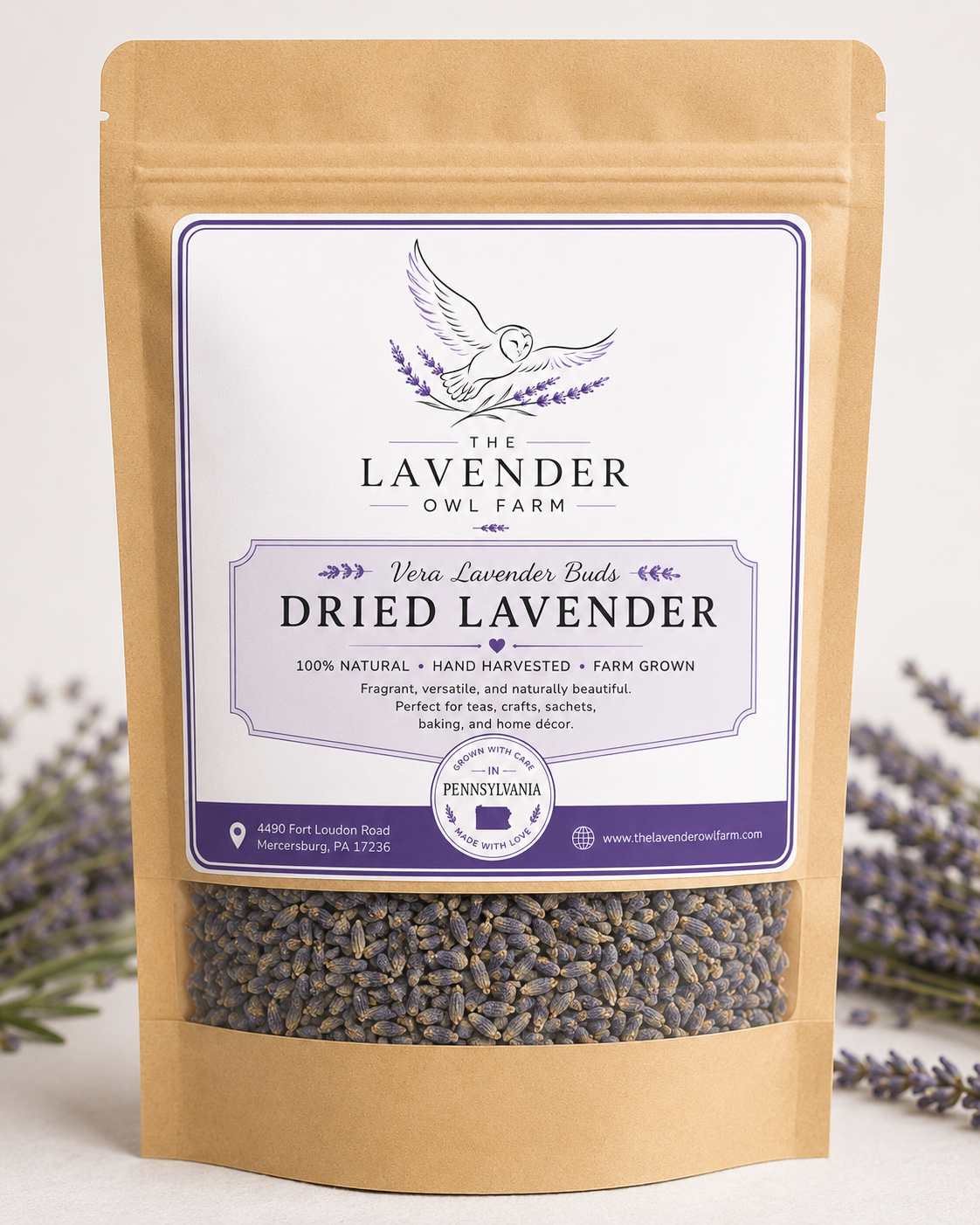 Culinary Grade Dried Lavender Buds | Vera Lavender Flowers | Hand Harvested