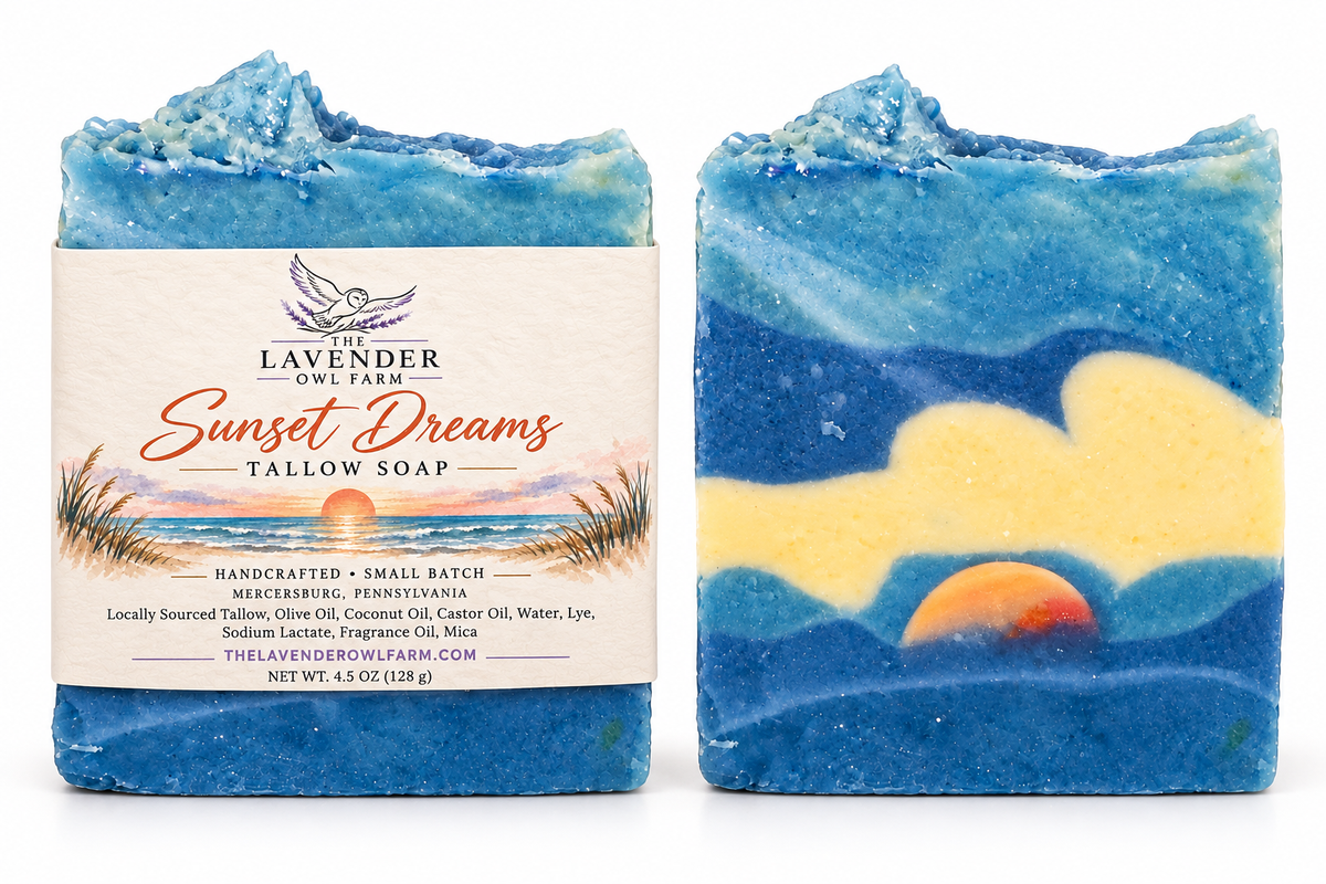 Sunset Dreams Tallow Soap | Fruity Floral Amber Artisan Soap