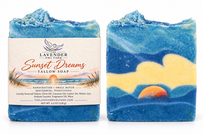 Sunset Dreams Tallow Soap | Fruity Floral Amber Artisan Soap