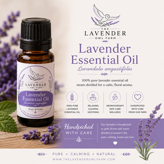 Lavender Essential Oil 10ml | Pure Lavender Oil for Aromatherapy, Diffusers & DIY