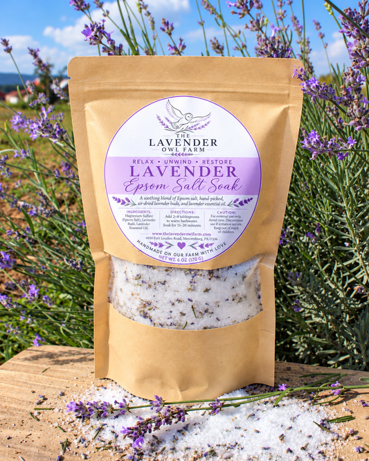 Lavender Epsom Salt Soak | Handcrafted Relaxing Bath Salt | 6 oz